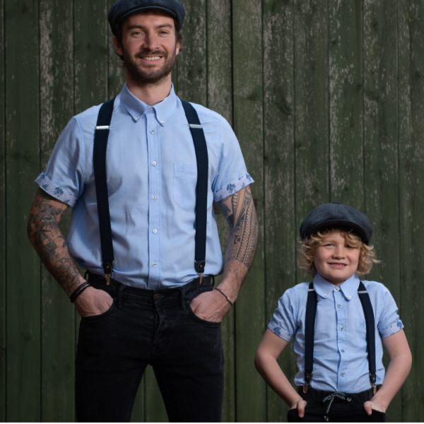 Matching Father and Son Navy Braces Set - Image 3