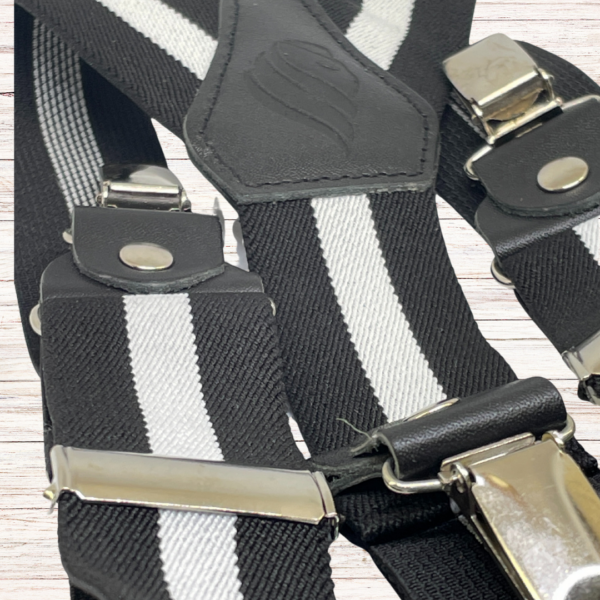 Black and White Striped Braces - Image 4