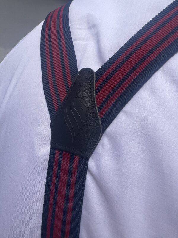 Navy And Red Striped Braces - Image 6