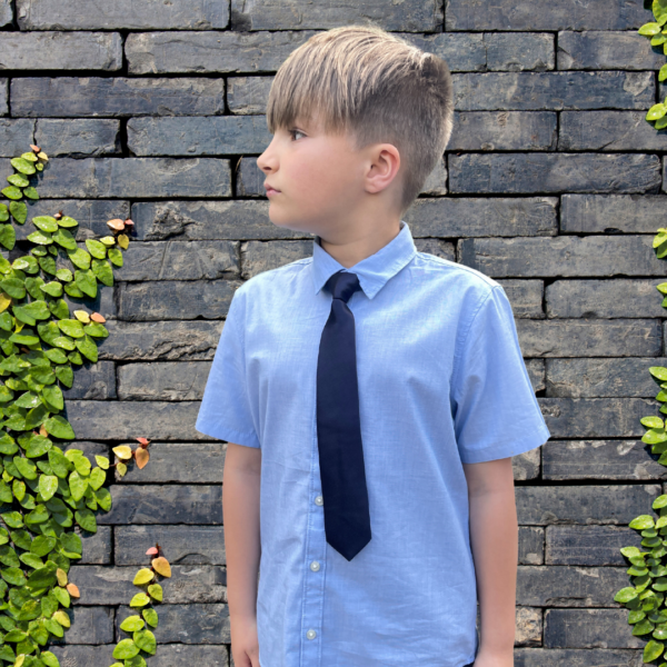 Boys Navy Blue Tie - Image 6