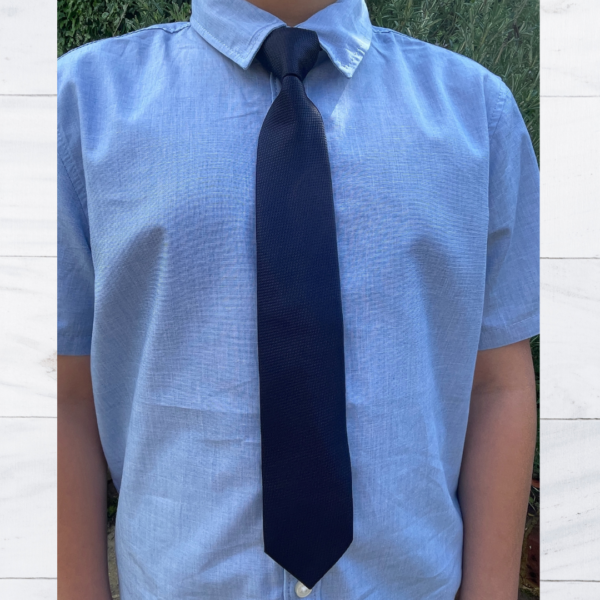 Boys Navy Blue Tie - Image 2