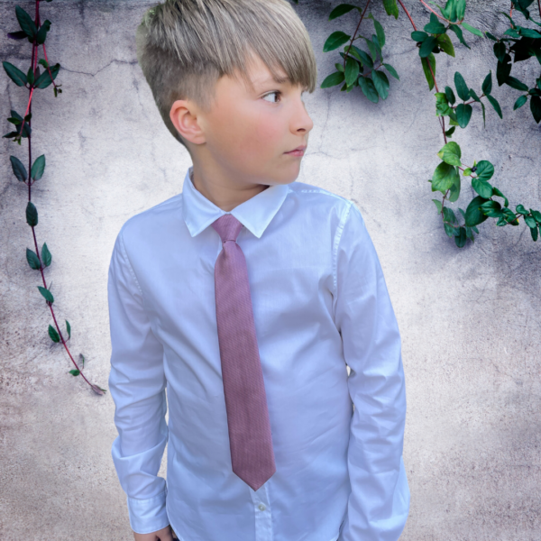 Boys Pink Tie - Image 4