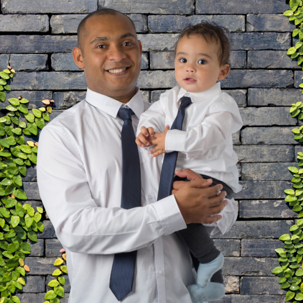 Matching Father and Son Navy Ties - Image 7