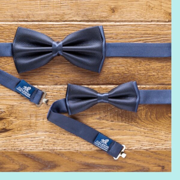 Matching Father and son Navy Bow Ties - Image 7