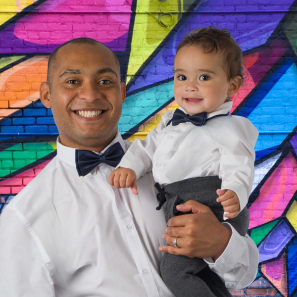 Matching Father and son Navy Bow Ties - Image 6