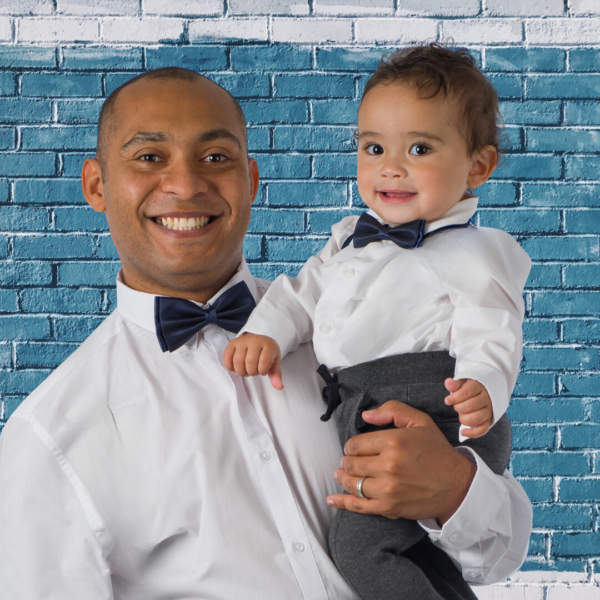 Matching Father and son Navy Bow Ties - Image 3